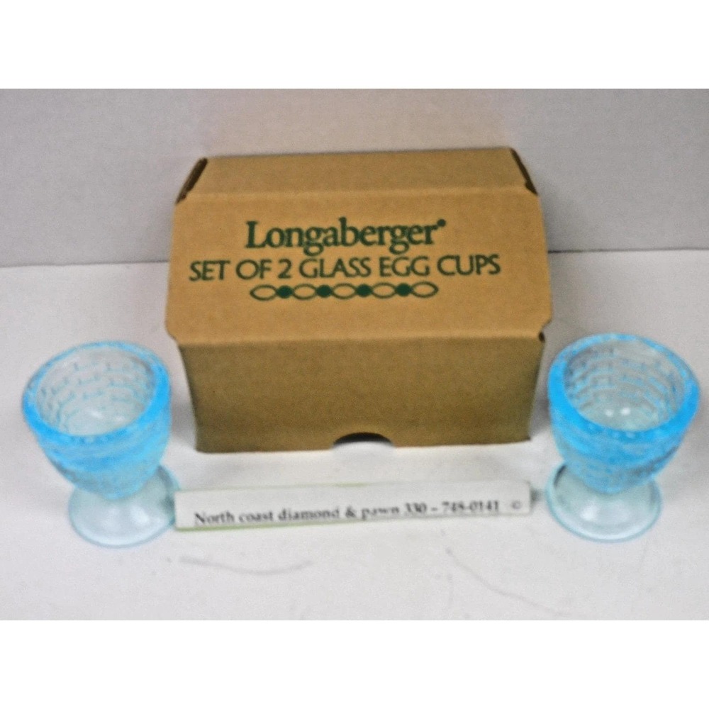 Lot of Longaberger Collectibles Egg Cups And Juice Picture N.O.S DH73